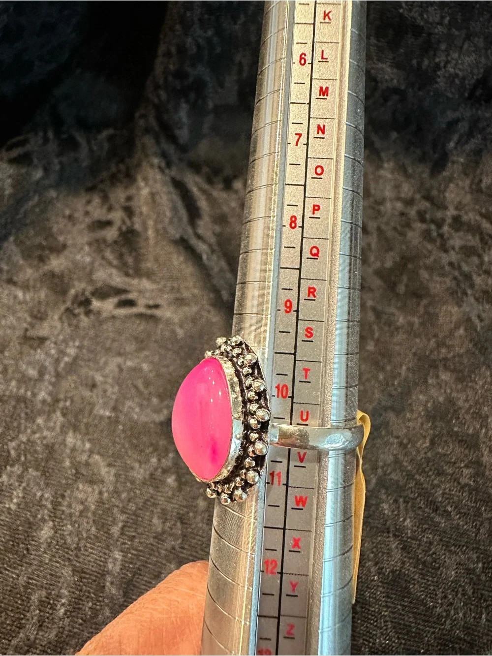 Silver Ring with Pink Gemstone- Women Fashion Jewelry